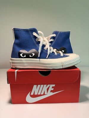 Converse Chuck Taylor CDG Comme Des Garcons PLAY Blue Men Sz 4 Women Sz 6 Shoes