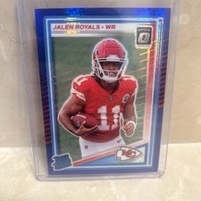 2025 Panini Optic - Jalen Royals Rated Rookie Blue Hyper Prizm #251 Chiefs