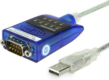 USB to Serial RS-232 Adapter with LED Indicators, FTDI Chipset, Supports Windows
