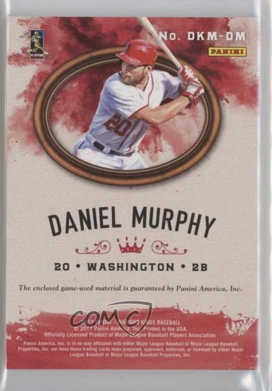 2017 Panini Diamond Kings DK Materials Holo Blue /20 Daniel Murphy #DKM-DM - Image 2 of 2