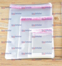 NEW Resealable Opp Plastic Self Adhesive Seal Bag 2''-22'' 100pcs