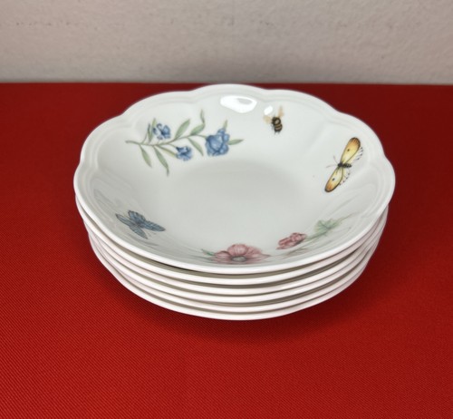 Lenox Butterfly Meadow Fruit Dessert Sauce Bowls Set Of 6 - Picture 2 of 18
