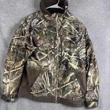 Drake Jacket Mens Medium Brown Camo Realtree Softshell Magnattach Hunting Parka
