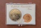Confederate Commemorative 2x Coins SET Seated Liberty Half Dollar & Liberty Cent