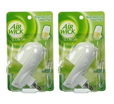 Air Wick plug in Scented Oil Warmer, White, 1 Count, Essential Oils (Pack of 2)