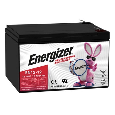 Energizer EN12-12 12V 12AH LongLasting Sealed Lead Acid AGM Rechargeable Battery