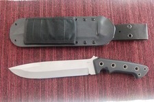SHANE SIBERT EARLY PRODUCTION LARGE FIXED BLADE KNIFE WITH SHEATH NEW