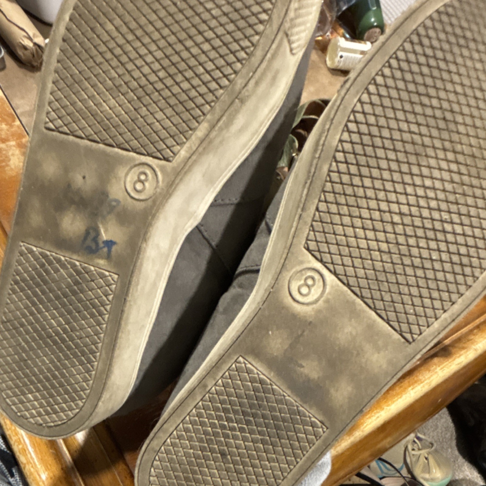 Universal Thread Gray Textile Ankle Bootie Wedge … - image 3