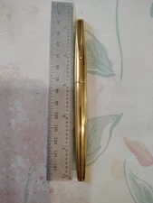 Waterman C/F Gold Filled Cap, Barrel Fountain Pen 18k Gold Fine Nib France