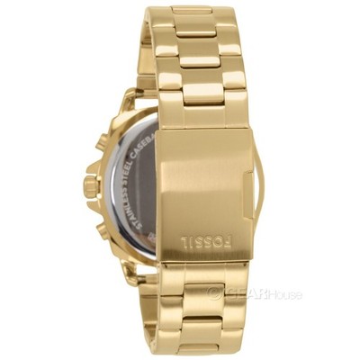 FOSSIL Privateer Mens Chronograph Watch, Green Dial, Gold  display picture 1