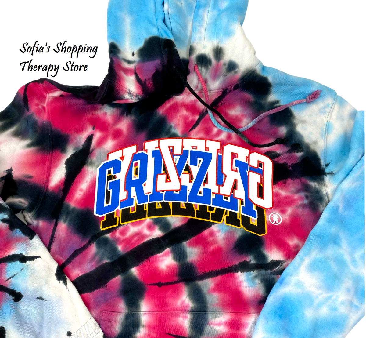 Grizzly Griptape Victory Lap SMALL Hoodie Tie Dye Hooded