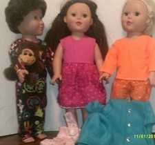 18"Doll Clothes made to fit A Girl My Life Generation-etc- Lot 0f 8-Pjs B25