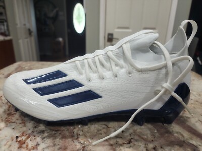 Adidas Adizero Primeknit White/Navy Blue Football Cleats Men's