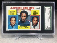1984 Nestle AL Batting Leaders Rod Carew George Brett Cecil Cooper #710 - SGC 9