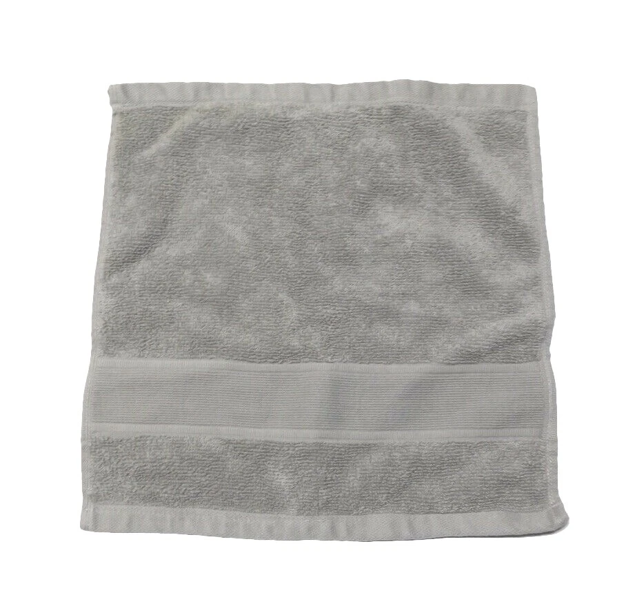 New Ralph Lauren Sanders Gray Pewter Cotton Wash Cloth Face Towel