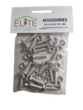 Elite Greenhouse Crop Head Bolts and Nuts 22mm x20. Aluminium. Original. FreeP&P