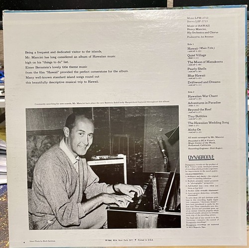 Henry Mancini His Orchestra & Chorus-Music Of Hawaii-Vinyl LP-Original Copy - Picture 2 of 4