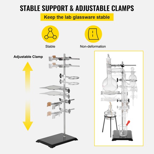 500ML Essential Oil Steam Distillation Apparatus Kit Oil Pure Water Glassware - Picture 5 of 12