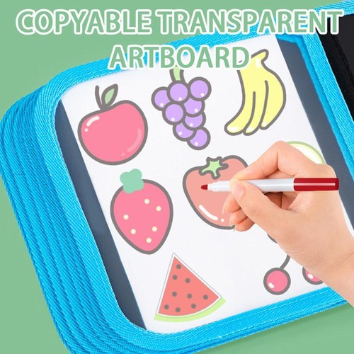 Erasable Doodle Book for Kids Reusable Drawing Pad with 12 Pens Travel Toy Set - Afbeelding 24 van 25