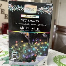 Gemmy Orchestra of Lights 72 LED Color Changing Net Lights Musical Light 5969254