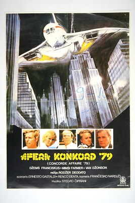 THE CONCORDE AFFAIRE '79 AFFAIR Original exYU movie poster 1979 JAMES FRANCISCUS