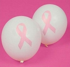 24 BALLONS gonflables en latex ~ ruban rose de sensibilisation au cancer du sein guérison décoration de fête