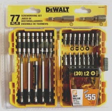 Dewalt Screwdriving Set 77 Piece DWA19SD77 New - OVER $55 VALUE