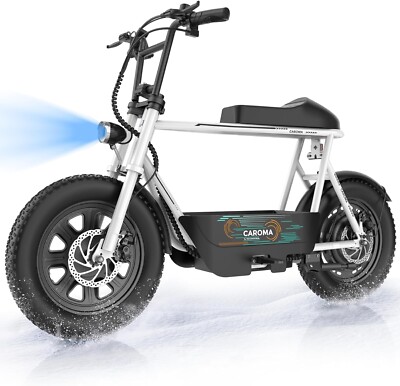 Caroma Peak 1200W Electric Scooter with Seat 16'' Fat Tire Commuter Motorcycle w