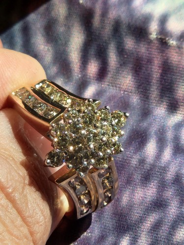 10K 2.00 CTW Yellow Gold Champagne Diamonds Ring 7.04 Grams Size 7 JTV - Picture 8 of 15