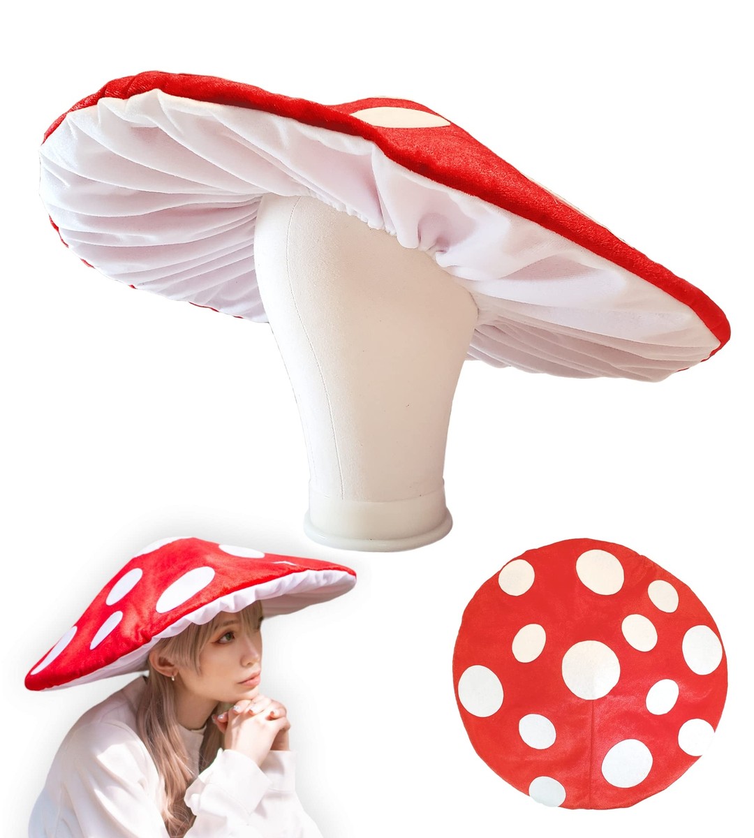 Mushroom Hat Costume Cosplay Accessory Party Hat Cap  display picture 3