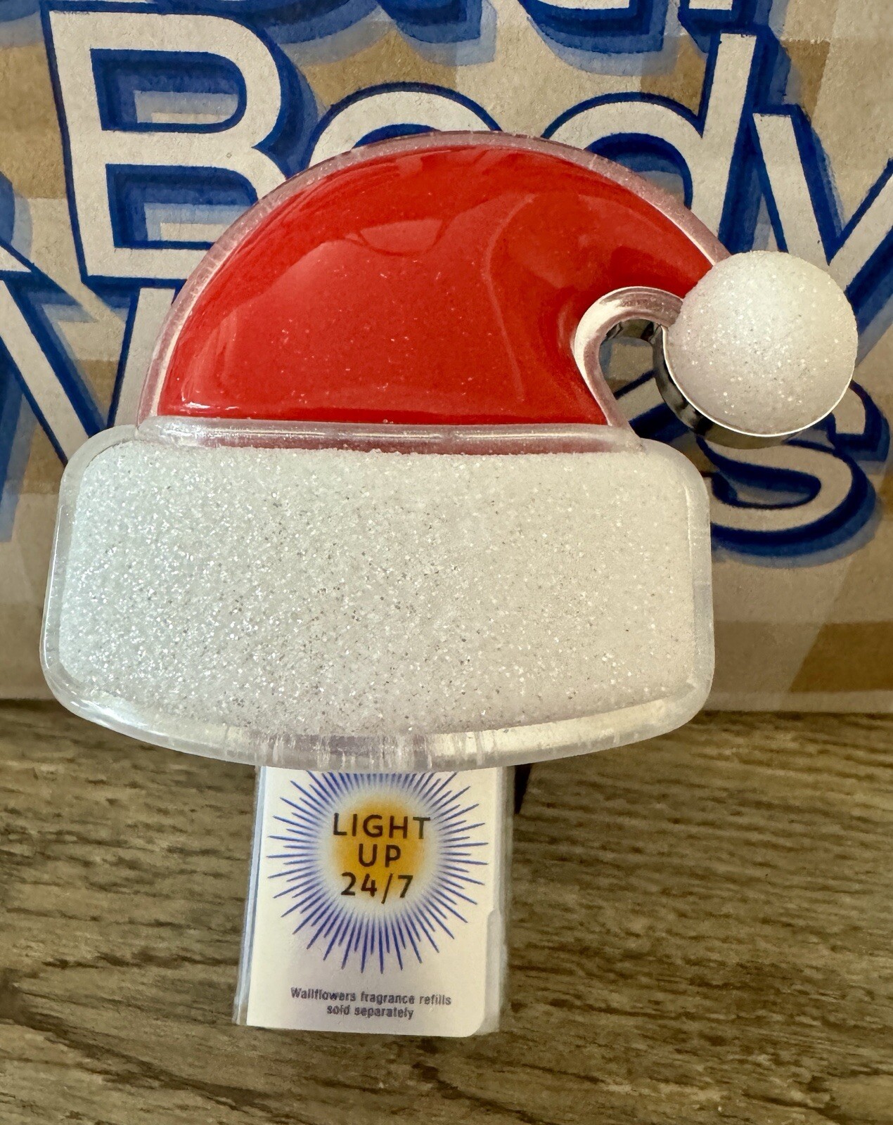 Bath & Body Works Santa Hat Wallflower Nightlight Plug-In Diffuser New-image