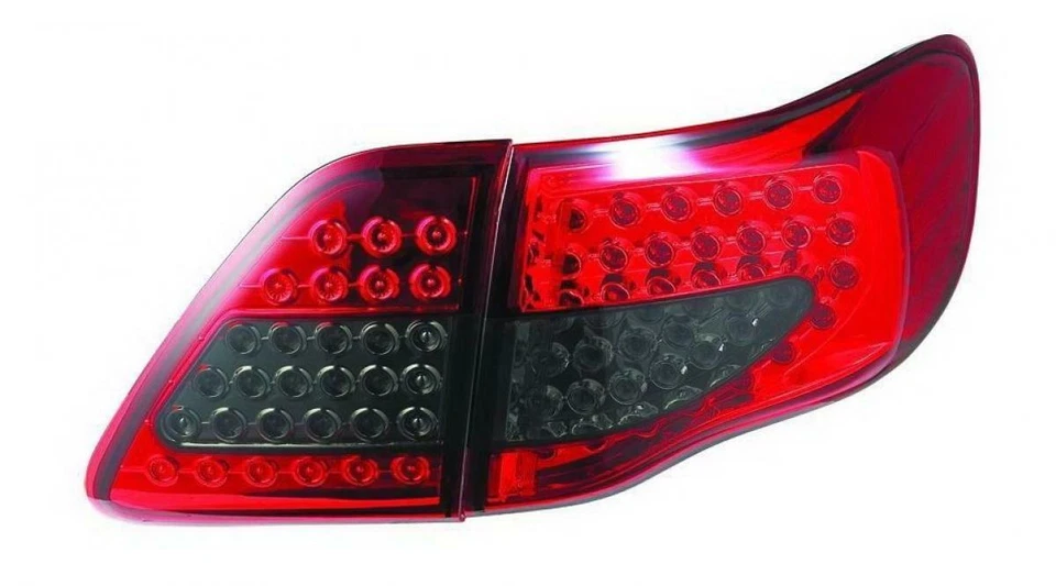 For 08-10 Toyota Coralla Altis Led Rear Tail light Lamps Red Black Color - Image 3 of 4