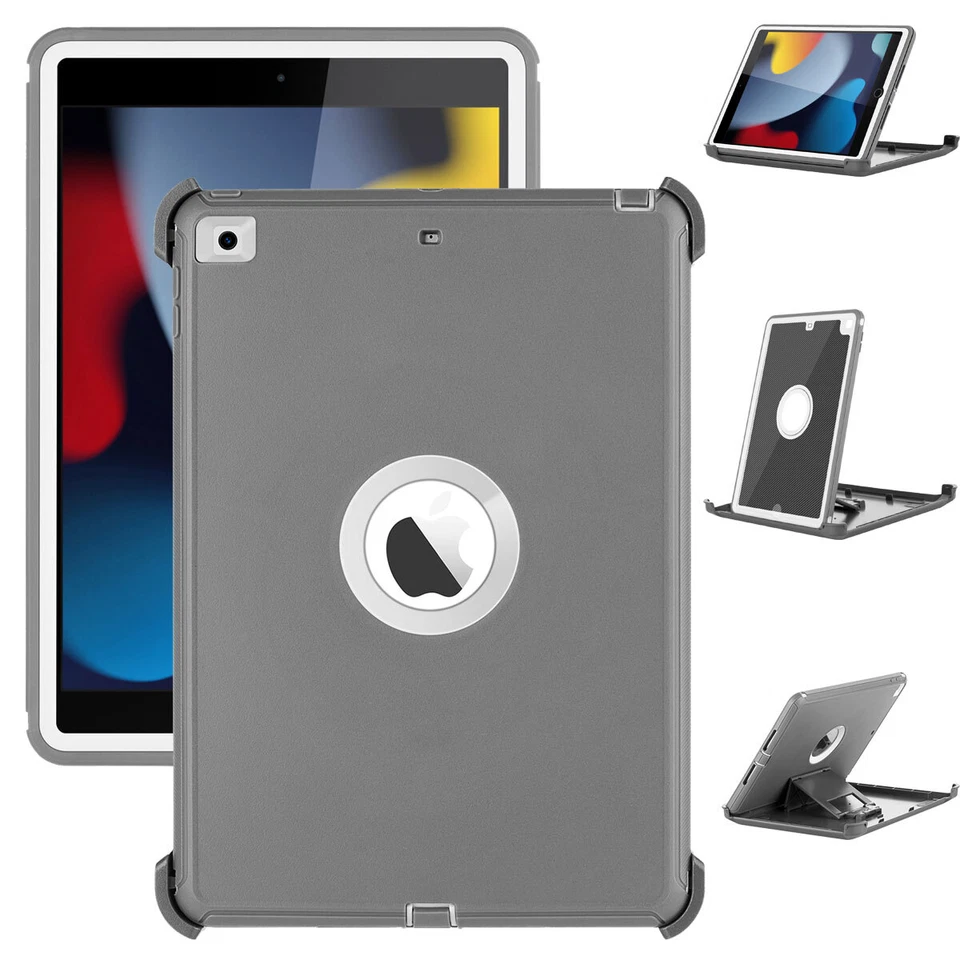 For iPad 10th 9th 8th 7th Generation Case Shockproof Heavy Duty Cover With Stand - Image 3 of 4