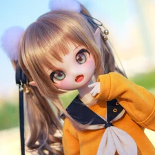 1/4 BJD Doll SD Meow Girl Eyes Resin Toys Gift Full Set Clothes Shoes Wig