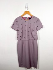 Phase Eight Dress 10 Purple Evening Wedding Guest Formal Occasion Embelished