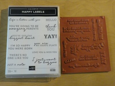 Stampin' Up Happy Labels Stamp Set RETIRED!! | eBay