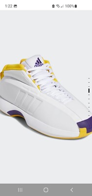 Adidas Crazy 1 Lakers Home SIZE 13 GY8947 BRAND NEW NEVER WORN OR