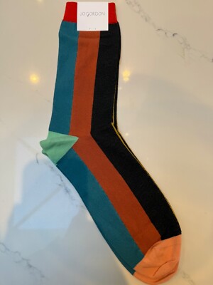 Jo Gordon bunte vertikale Streifen Söckchen (von Corgi) UVP £30