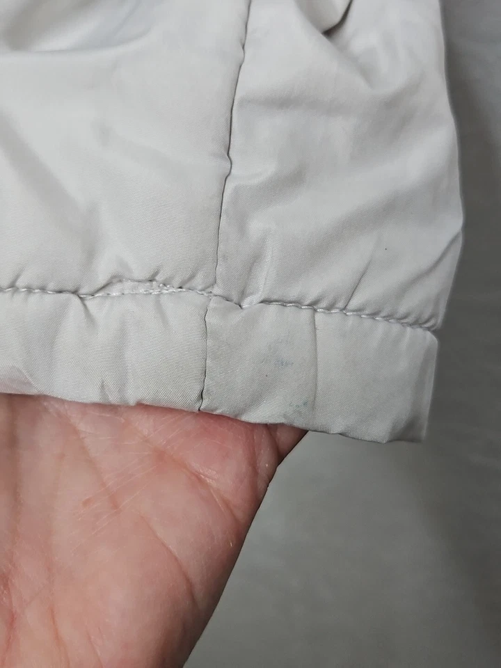 Chaqueta De Colección Paris Azul Talla Lg Cuello de Piel Sintética Cremallera Y2K Puffer Corta LEER Foto 3 de 4