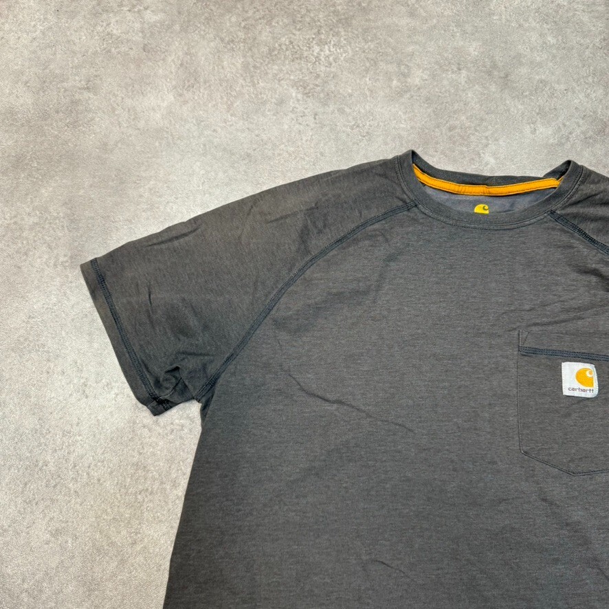 Carhartt T-Shirt Mens Y2K USA Short Sleeve Pocket Workwear Tee, Grey Large image 5