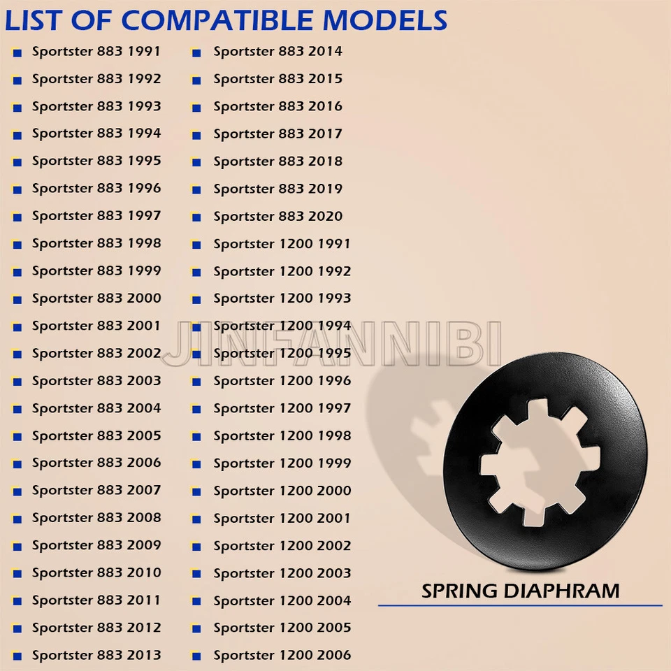 Complete Clutch Steel Friction Plate Kit for Harley Sportster 883 1200 1991-2020 - Image 3 of 4