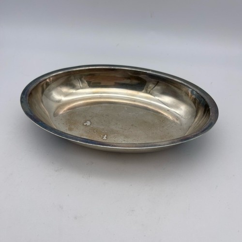 Vintage Small Silverplate Oval Bowl with unique Bottom - Picture 10 of 18