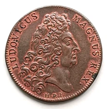 JET 133. 1705 LOUIS XIV ROYAL TREASURE Token