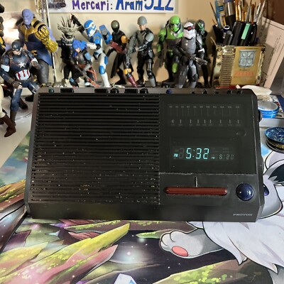 Proton AM/FM Dual Alarm Clock Radio Model RS-325 Vintage Retro 90s Tested Works