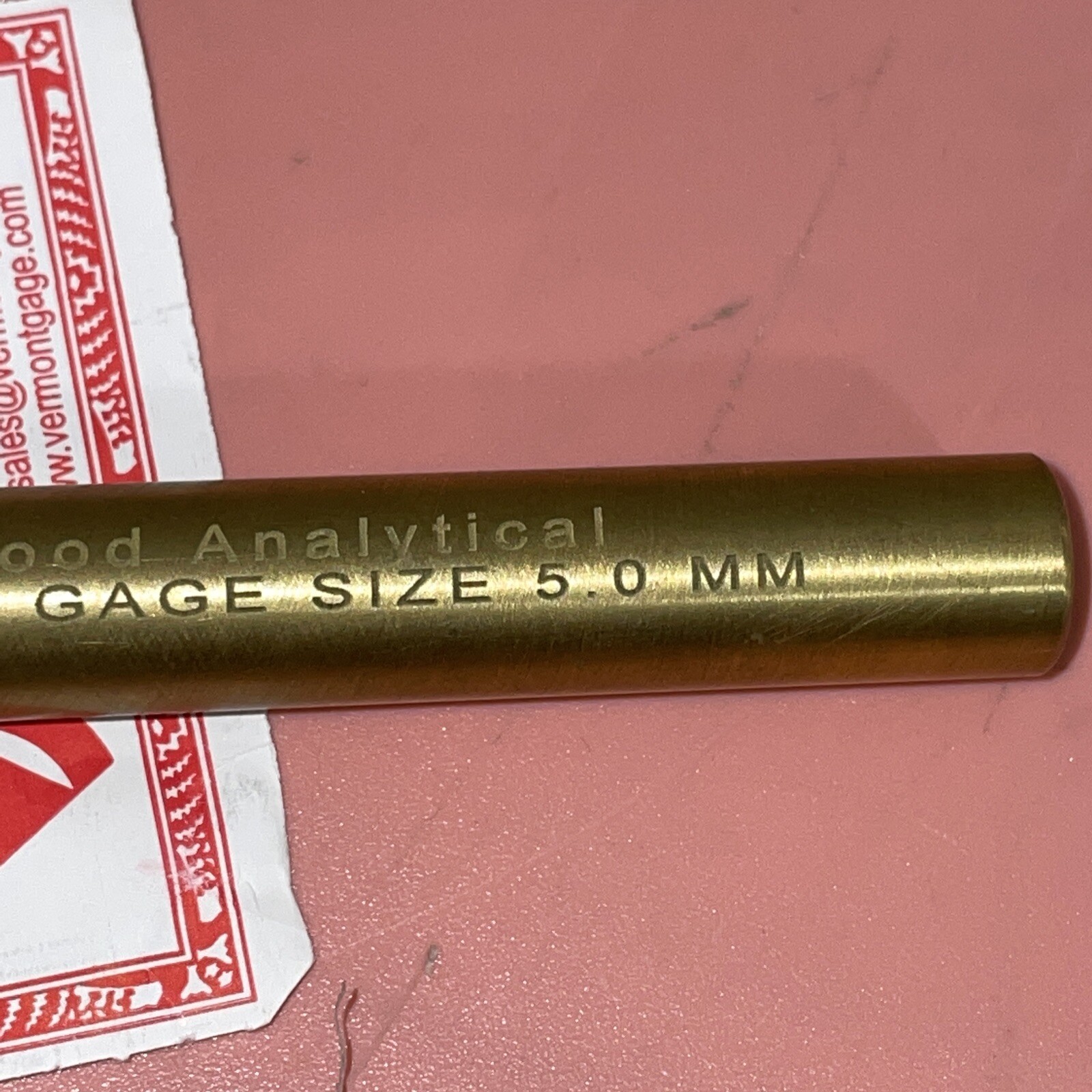 Vermont Gage 161205310 STL X Master REV Gauge w/Certificate 5.00MM (NNB