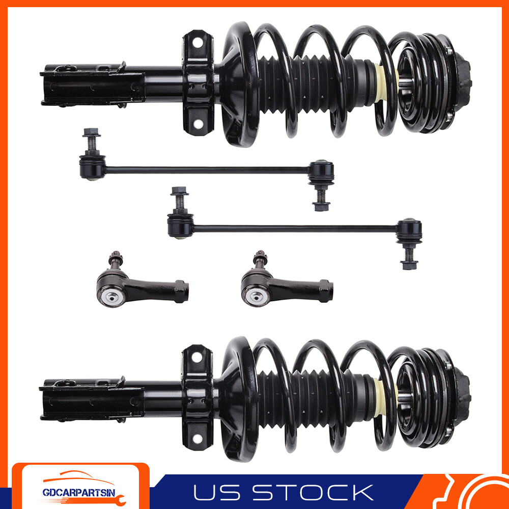 05-07 Saturn Ion 6pc Front Strut Tie Rod Sway Bar Link Kit