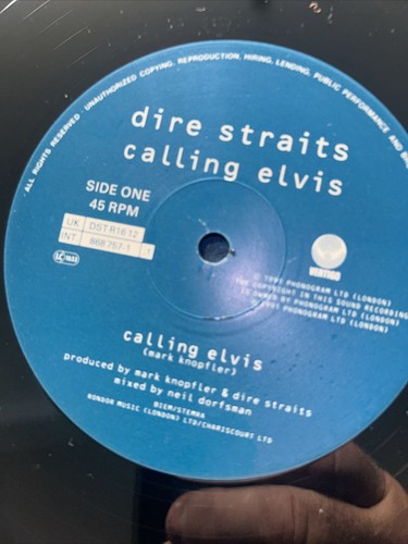 DIRE STRAITS - CALLING ELVIS - 12” VINYL SINGLE Uk A4b4 - Picture 7 of 7