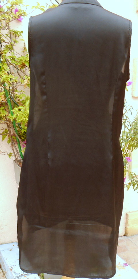 Tunique Robe LMV Modèle Rosaly Taille 38/40 - Noir/rose, Coton, Neuf Sans étiquette