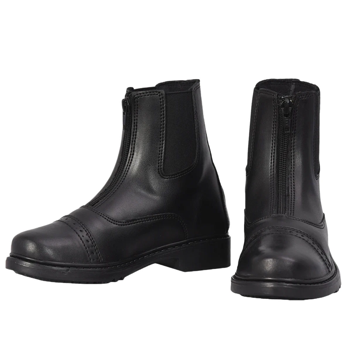 Botines De Cuero Para Mujer Ambra Negro - D'Cuero