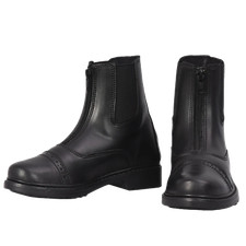 TuffRider Ladies Starter Front Zip Black Paddock Boots 3042-16
